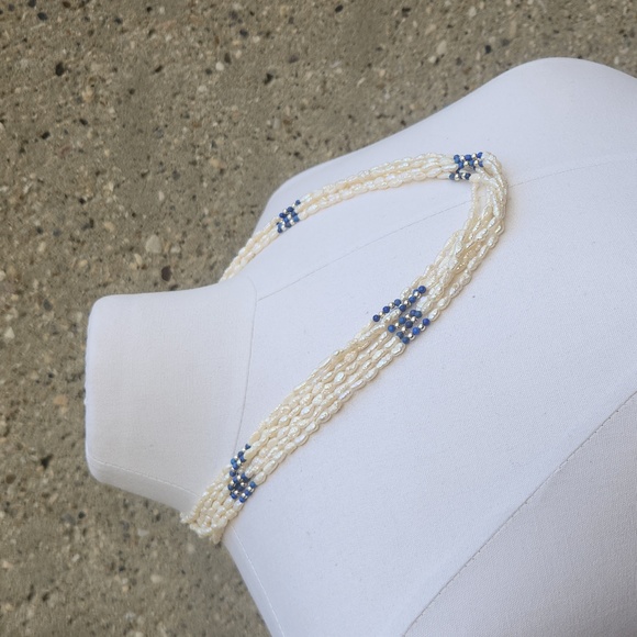 vintate pearl multi strand necklace - Picture 8 of 10